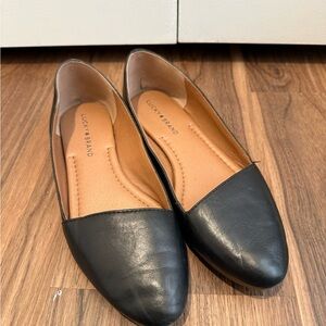 Lucky Brand Black Leather Flats